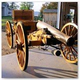 Hope Brass Napoleon cast in 1863 with 50 inch Wood Cannon Wheels