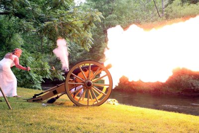 Bride Firing Cannon